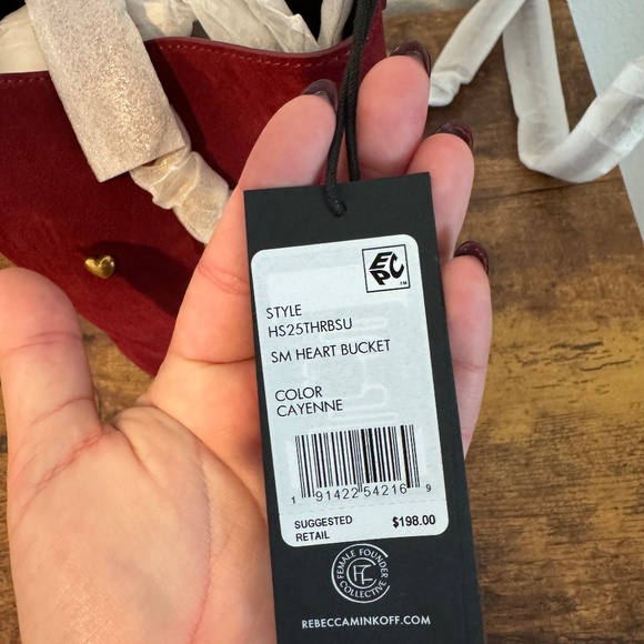 Rebecca Minkoff Small Heart Bucket Purse - Cayenne - Picture 6 of 8